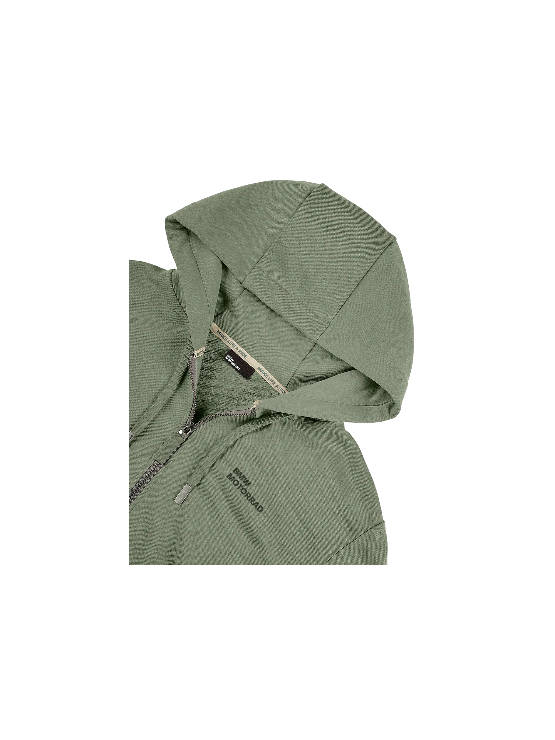 Sweat à capuche et Fermeture éclair BMW Make Life A Ride Homme Kaki 2025